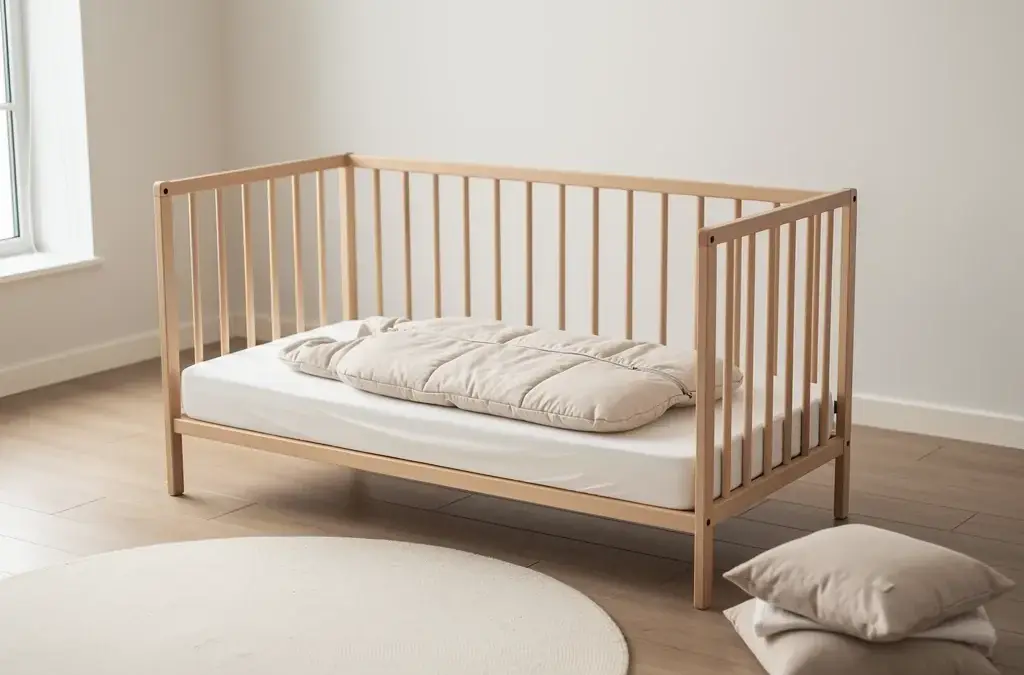 Babyzimmer Sicherheit: Sicherer Schlafplatz ohne Kissen und Decken für das Baby