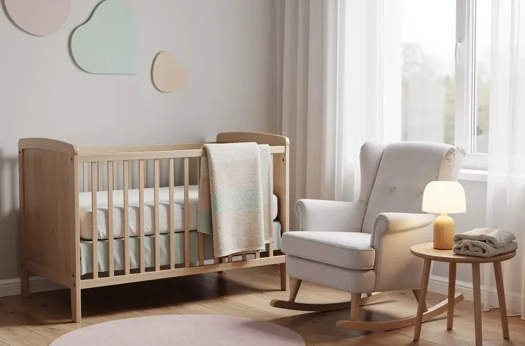 Babyzimmer einrichten mit sicheren Möbeln und beruhigenden Farben für erholsame Nächte