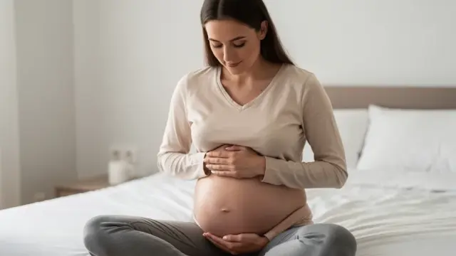 Bild einer werdenden Mutter mit ihrem Mutterpass, der die Bedeutung der Schwangerschaft dokumentiert