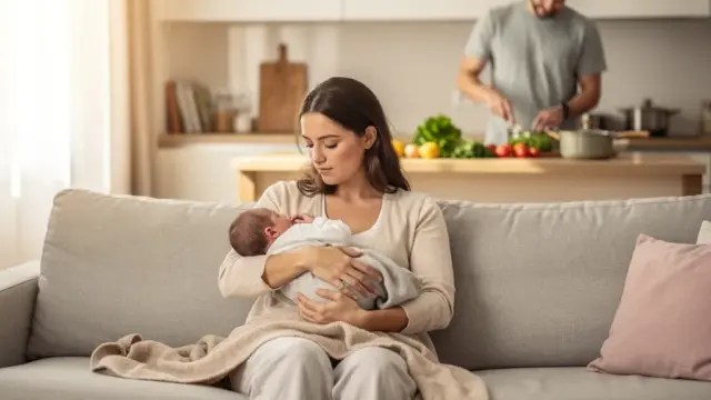 Partner im Wochenbett unterstützen gemeinsam bei emotionalen und praktischen Herausforderungen